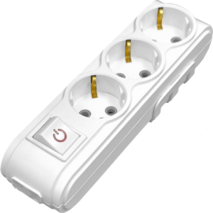 Üçlü Anahtarlı Topraklı Grup Priz Çocuk Korumalı