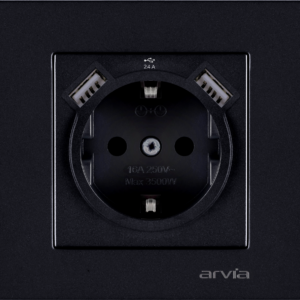 USB + USB Çıkışlı Topraklı Priz (5V-2.4A) - Çocuk Korumalı